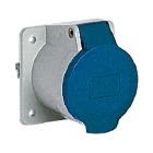 presa da incasso, serie PLUSO, 2 poli + PE, 6 h (blu), 16 A, 200 ÷ 250 V, dritta, con flagia maggiorata product photo