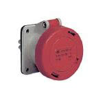 presa da incasso, serie PLUSO, 2 poli + PE, 9 h (rosso), 16 A, 380 &divide; 415 V, dritta product photo