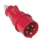 spina mobile, serie PLUSO, 3 poli + N + PE, 6 h (rosso), 16 A, 200/346 ÷ 240/415 V, con invertitore di fase product photo
