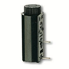 Portafusibile per circuito stampato - Per fusibili 5 x 20 mm - Corrente = 6,3A - Tensione = 250V - Con omologazione UR e CSA product photo