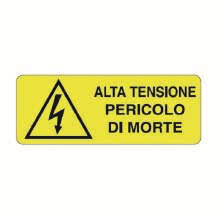 Cartello ''Alta tensione pericolo di morte'', dimensioni: 350 x 150 mm product photo