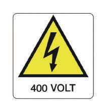 Cartello ''Tensione 380 Volt'', dimensioni: base triangolo 210 mm product photo