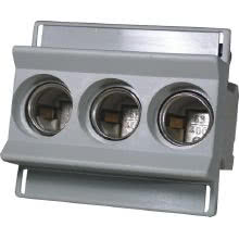 Portafusibile per guida DIN - 3 poli - Per fusibili D01 / E14 / 16A product photo