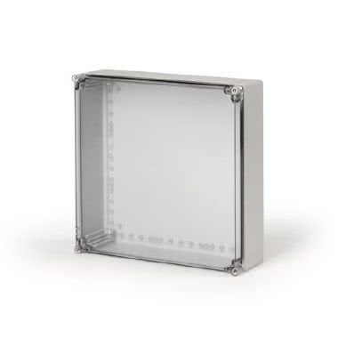 Cassetta IP66/67 Cubo O - Materiale: ABS - Tipo: con pareti lisce - Dimensioni: 400 x 400 x 130 mm - Coperchio trasparente product photo Photo 01 3XL