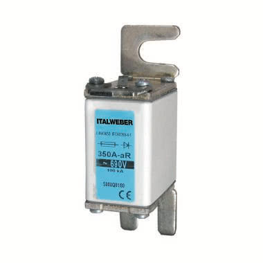 Fusibile fissaggio a bullone - Interasse: 80 mm - Tipo: E/80 NH-00C - Curva: aR extrarapida - Corrente = 80A - Tensione = 690V product photo Photo 01 3XL