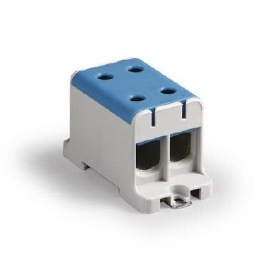 Morsetto di potenza - Tipo: unipolare con 4 connessioni - Per conduttori: 16-95 mmq - Colore: blu - Tensione = 800V product photo Photo 01 3XL