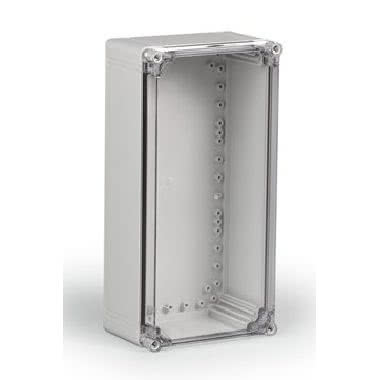 Cassetta IP66/67 Cubo O - Materiale: ABS - Tipo: con pareti lisce - Dimensioni: 200 x 400 x 130 mm - Coperchio trasparente product photo Photo 01 3XL