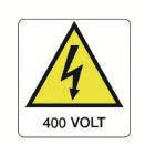 Cartello ''Tensione 380 Volt'', dimensioni: base triangolo 210 mm product photo