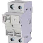 Portafusibile sezionabile modello DCH - Per fusibili 8,5 x 31,5 mm - Tipo: unipolare + neutro - Corrente = 20A - Tensione = 400V product photo