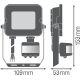 Floodlight Compact Sensor 10W 840 Sym 100 Bk product photo Photo 03 2XS