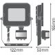 Floodlight Compact Sensor 20W 840 Sym 100 Bk product photo Photo 03 2XS