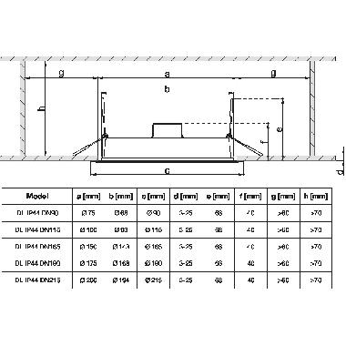 DOWNLIGHT IP44 DN 165 13W 865 WT product photo Photo 06 3XL