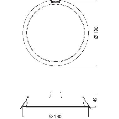 DOWNLIGHT IP44 DN 190 18W 865 WT product photo Photo 02 3XL