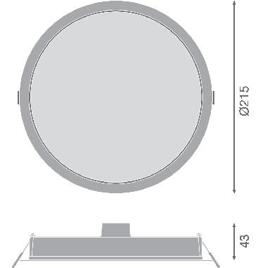 DOWNLIGHT IP44 DN 215 24W 865 WT product photo Photo 02 3XL