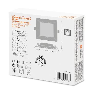 DOWNLIGHT SLIM SQUARE 105 6 W 4000 K WT product photo Photo 02 3XL