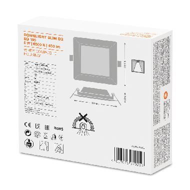 DOWNLIGHT SLIM SQUARE 105 6 W 6500 K WT product photo Photo 02 3XL