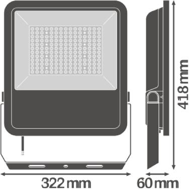 FLOODLIGHT AREA 105 W 4000 K BK product photo Photo 03 3XL