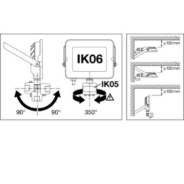 FLOODLIGHT COMPACT SENSOR 50W 840 SYM 100 BK product photo Photo 09 3XL