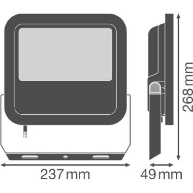 FLOODLIGHT 65 W 3000 K SYM 100 BK product photo Photo 03 3XL