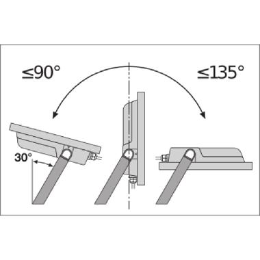 FLOODLIGHT 65 W 4000 K SYM 100 BK product photo Photo 07 3XL
