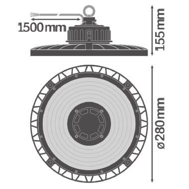 HIGH BAY GEN 4 87W 840 70DEG IP65 product photo Photo 03 3XL