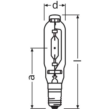 POWERSTAR HQI®-T 1000…2000 W 1000 W/D product photo Photo 02 3XL