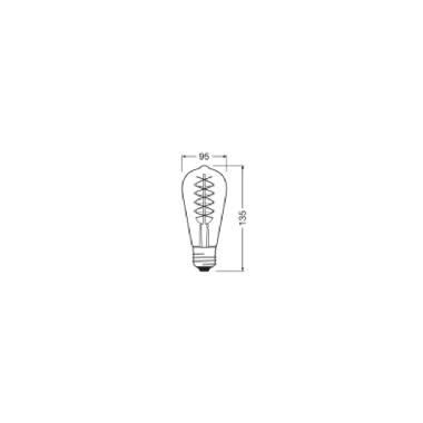 Vintage 1906 LED CLASSIC SLIM FILAMENT EDISON DIMMABLE 4.8W 822 Gold E27 product photo Photo 04 3XL
