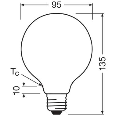 LED CLASSIC GLOBE DIM P 11W 827 Frosted E27 product photo Photo 04 3XL