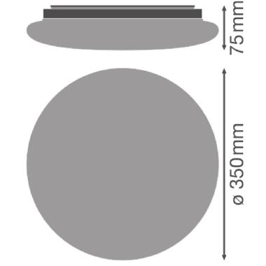 SURFACE CIRCULAR 350 3CCT SENSOR 18W 3CCT IP44 product photo Photo 03 3XL