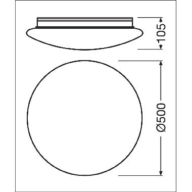 SURFACE CIRCULAR 500 SENSOR PS 42W 840 IP44 PS product photo Photo 07 3XL
