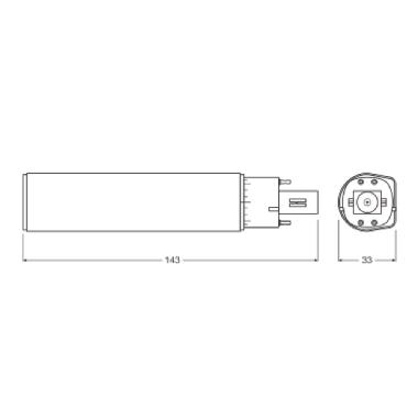 DULUX LED D/E HF &amp; AC MAINS V 7W 840 G24Q-2 product photo Photo 04 3XL