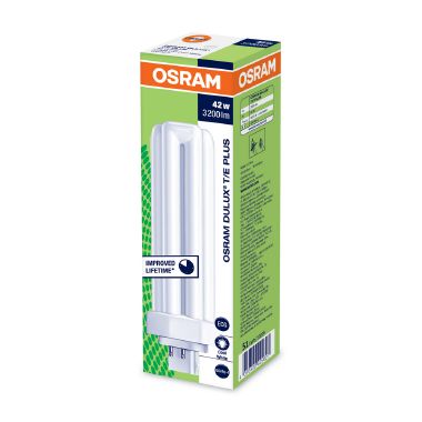 OSRAM DULUX® T/E PLUS / Lampada fluorescente compatta, senza alimentatore integrato: GX24q-4, 42 W, LUMILUX Cool White, 4000 K product photo Photo 02 3XL