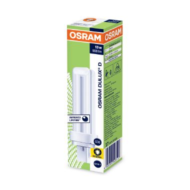 OSRAM DULUX® D / Lampada fluorescente compatta, senza alimentatore integrato: G24d-1, 13 W, LUMILUX INTERNA, 2700 K product photo Photo 02 3XL