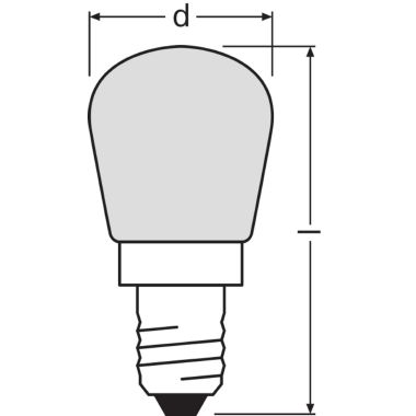 OSRAM SPECIAL T/FRIDGE / Lampada LED: E14, Dimmerabile, 15 W, opaco, Warm White, 2700 K product photo Photo 02 3XL