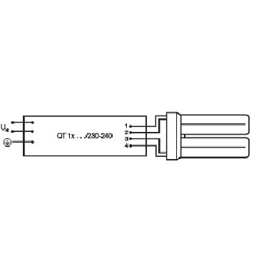 OSRAM DULUX® F / Lampada fluorescente compatta, senza alimentatore integrato: 2G10, 24 W, LUMILUX Warm White, 3000 K product photo Photo 04 3XL