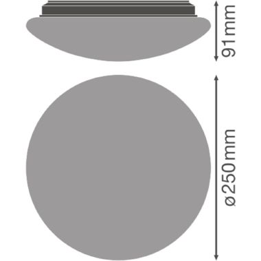 SURFACE CIRCULAR 250 13 W 3000 K IP44 WT product photo Photo 03 3XL