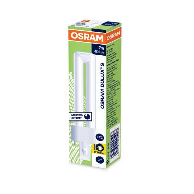 OSRAM DULUX® S / Lampada fluorescente compatta, senza alimentatore integrato: G23, 7 W, LUMILUX INTERNA, 2700 K product photo Photo 02 3XL