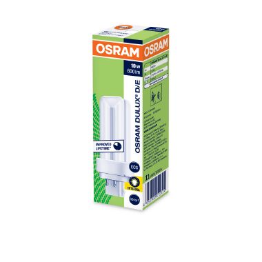 OSRAM DULUX® D/E / Lampada fluorescente compatta, senza alimentatore integrato: G24q-1, 10 W, LUMILUX INTERNA, 2700 K product photo Photo 02 3XL