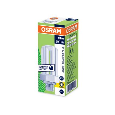 OSRAM DULUX® T/E PLUS / Lampada fluorescente compatta, senza alimentatore integrato: GX24q-1, 13 W, LUMILUX INTERNA, 2700 K product photo Photo 02 3XL