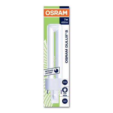 OSRAM DULUX® S / Lampada fluorescente compatta, senza alimentatore integrato: G23, 7 W, LUMILUX Cool White, 4000 K product photo Photo 02 3XL