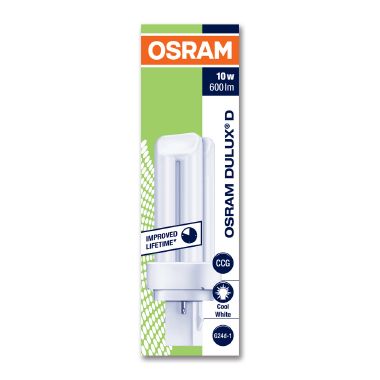 OSRAM DULUX® D / Lampada fluorescente compatta, senza alimentatore integrato: G24d-1, 10 W, LUMILUX Cool White, 4000 K product photo Photo 02 3XL