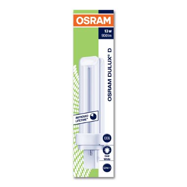 OSRAM DULUX® D / Lampada fluorescente compatta, senza alimentatore integrato: G24d-1, 13 W, LUMILUX Cool White, 4000 K product photo Photo 02 3XL