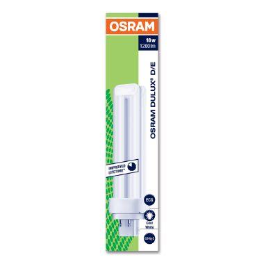 OSRAM DULUX® D/E / Lampada fluorescente compatta, senza alimentatore integrato: G24q-2, 18 W, LUMILUX Cool White, 4000 K product photo Photo 02 3XL