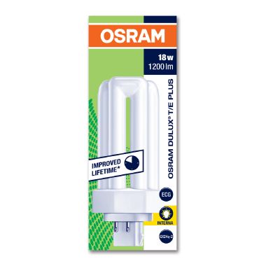 OSRAM DULUX® T/E PLUS / Lampada fluorescente compatta, senza alimentatore integrato: GX24q-2, 18 W, LUMILUX INTERNA, 2700 K product photo Photo 02 3XL