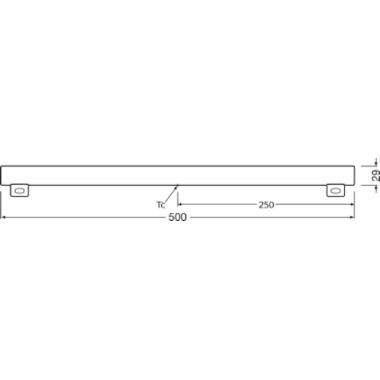 OSRAM LEDinestra® / Tubo LED: S14s, Lunghezza: 500 mm, 6 W, opaco, Warm White, 2700 K product photo Photo 03 3XL