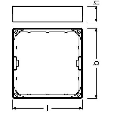 DL SLIM FRAME SQ155 WT             LEDVO product photo Photo 03 3XL