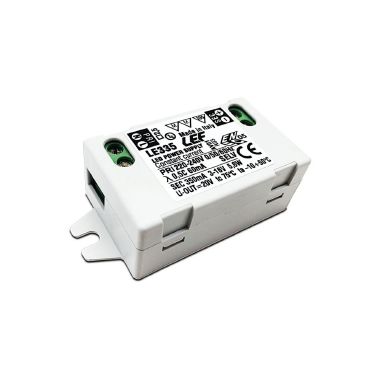 Alimentatore Driver LED 350mA 3-16Vdc 5,6W corrente costante 60mm x 31mm x 22mm IP20 ON/OFF product photo Photo 01 3XL
