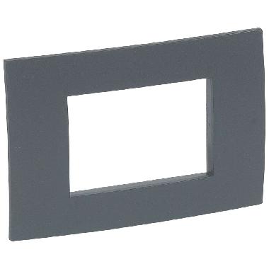 VELA Quadra-Placca Antracite 3 moduli product photo Photo 01 3XL