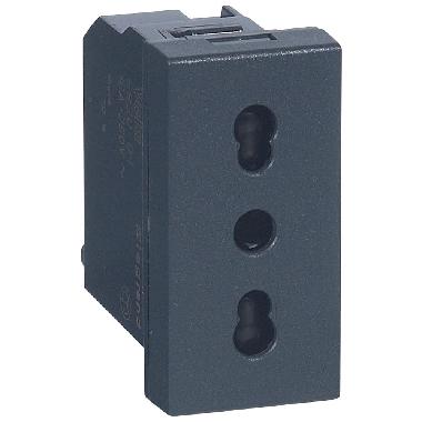 Vela scura - presa 2P+T 10/16A bipasso product photo Photo 01 3XL