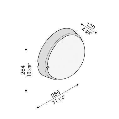Airy Plus Tonda 300-Nero-G23 2x9W-Diff.PC S product photo Photo 02 3XL